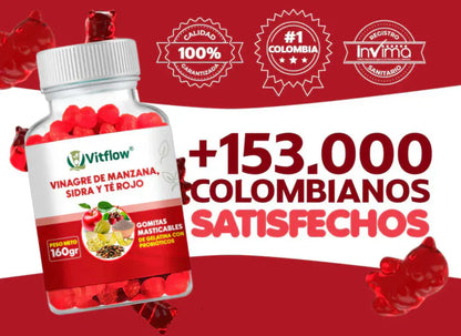 GOMITAS ADELGAZANTES-VINAGRE DE MANZANA - Vitflow